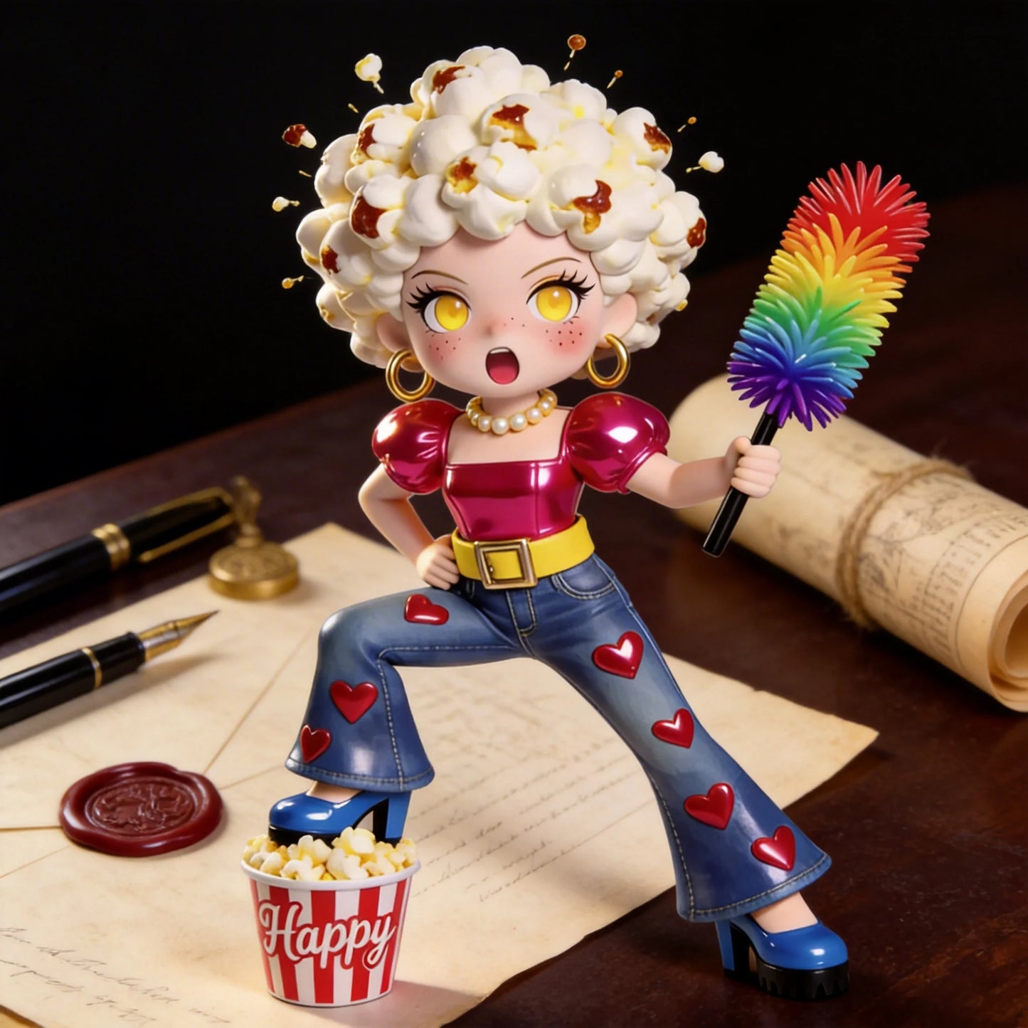 Popcorn Girl Figurines