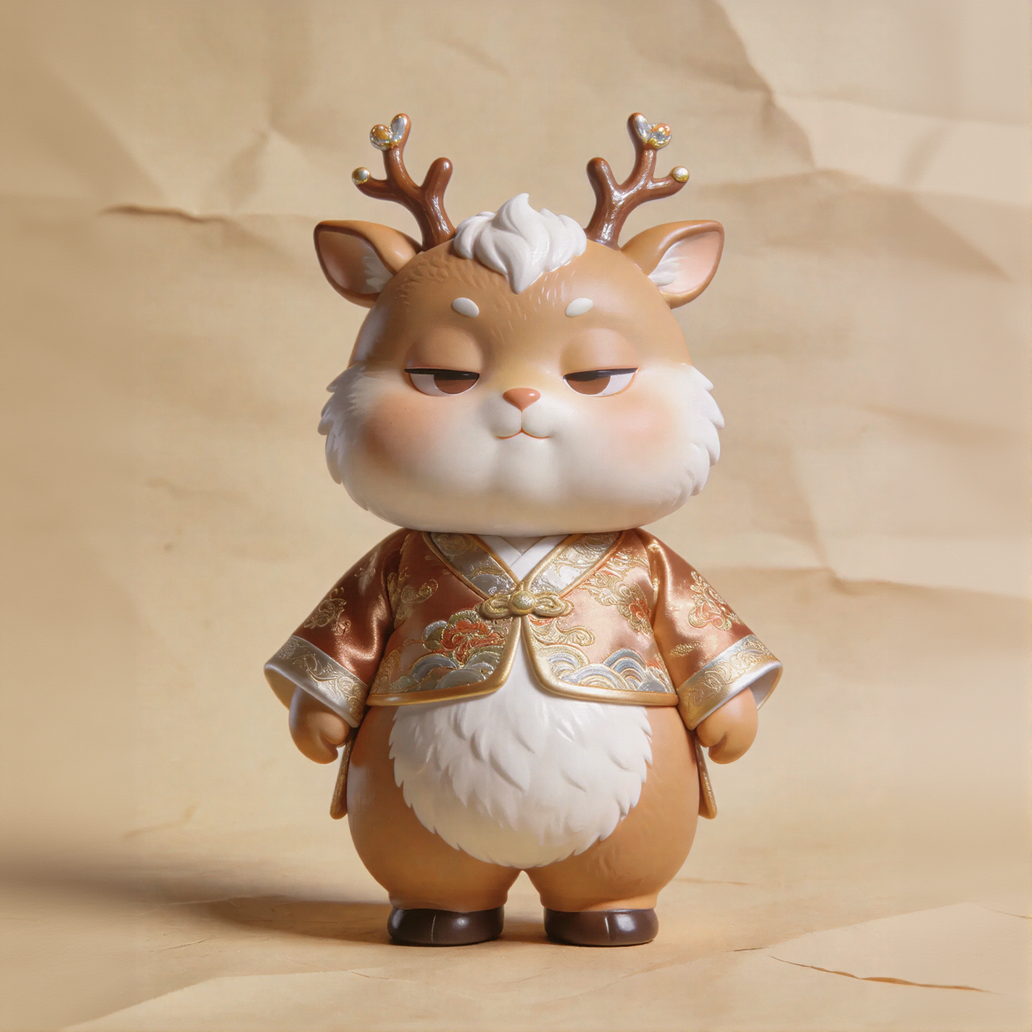Chinese Style Cute Deer Figurine