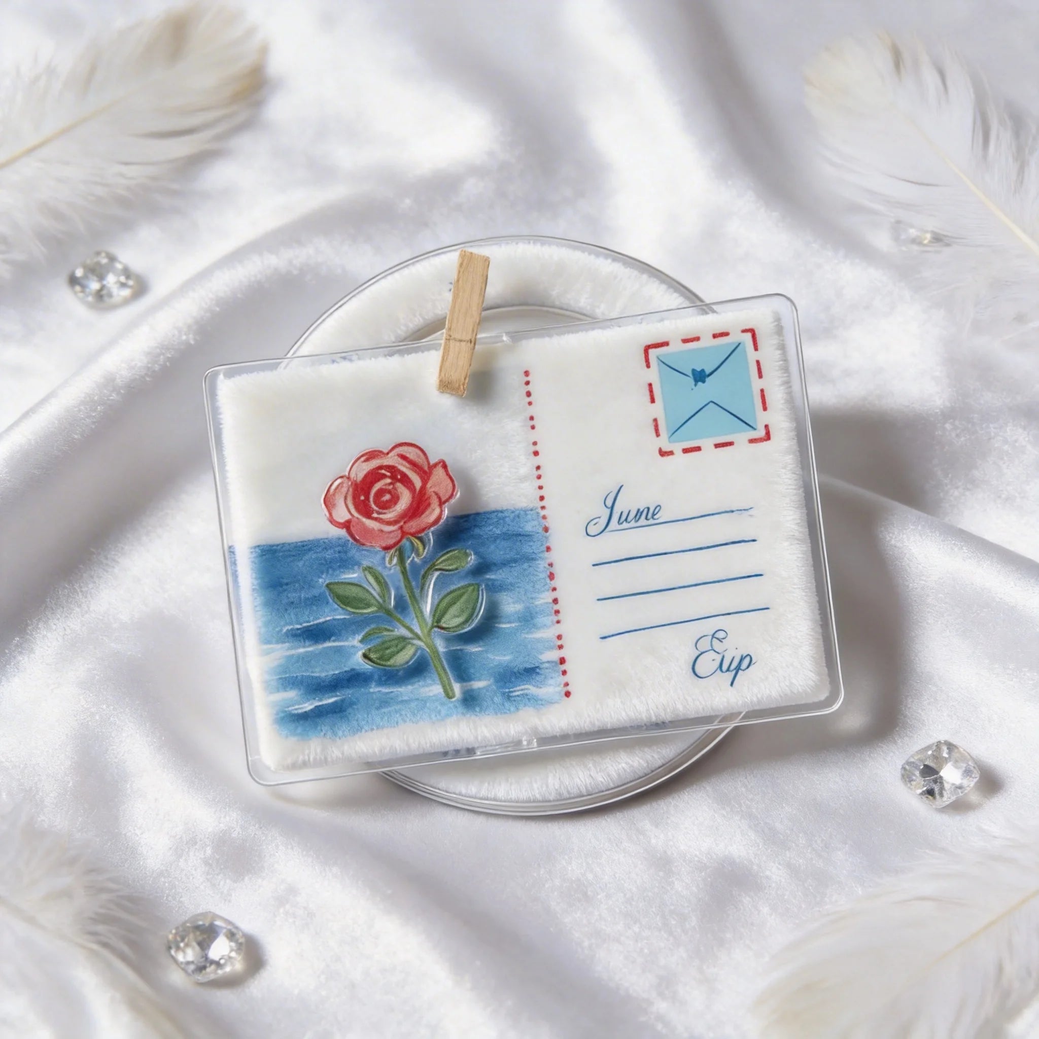 Seaside Rose Letter Phone Grip Stand