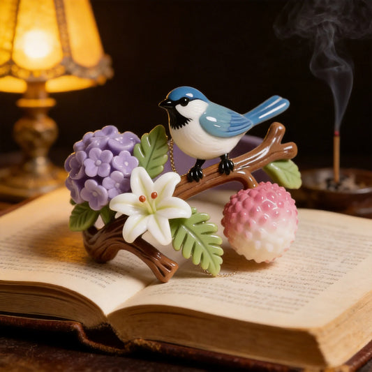 Fresh Flower & Bird Scene Rings
