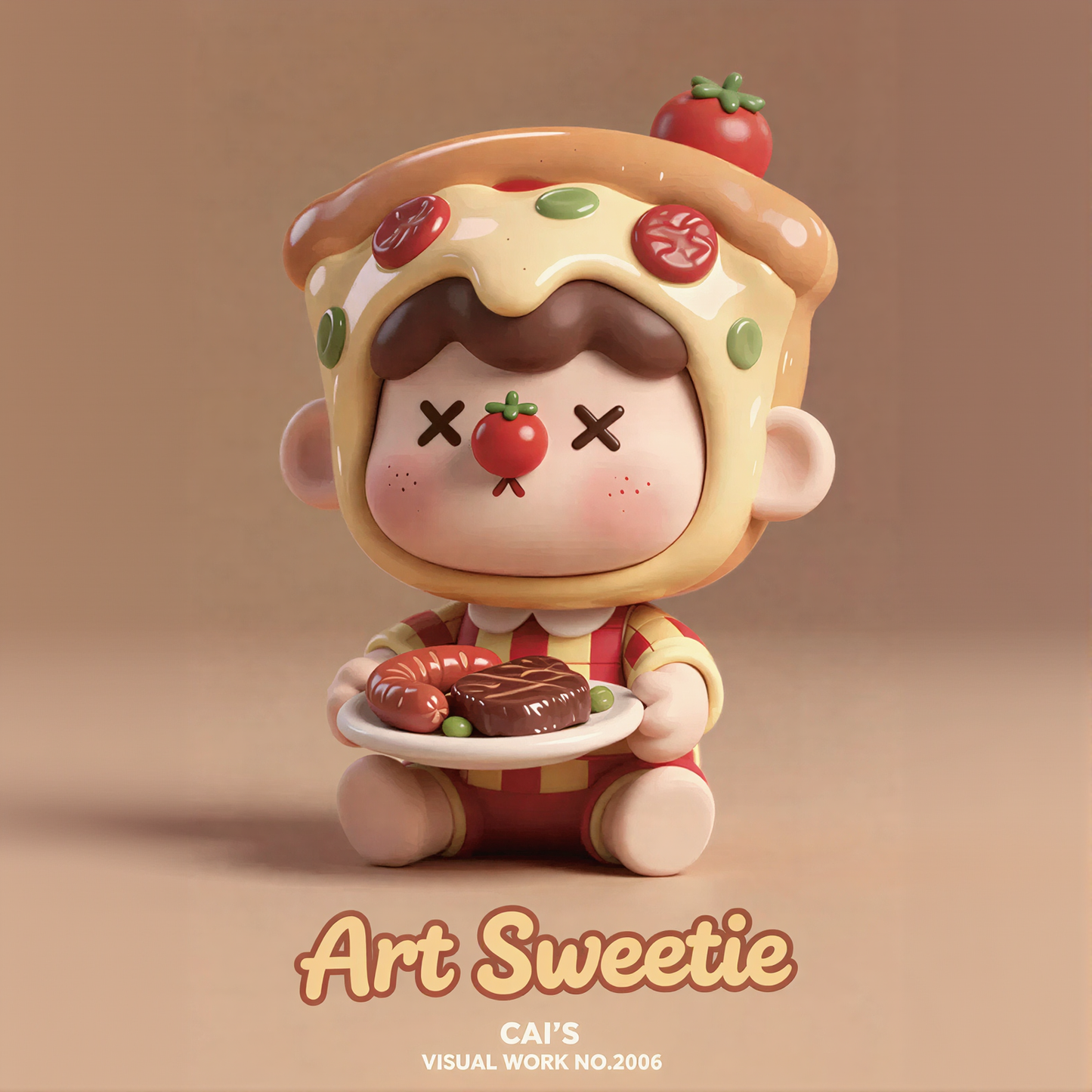 Pizza Shape Cute Figurine