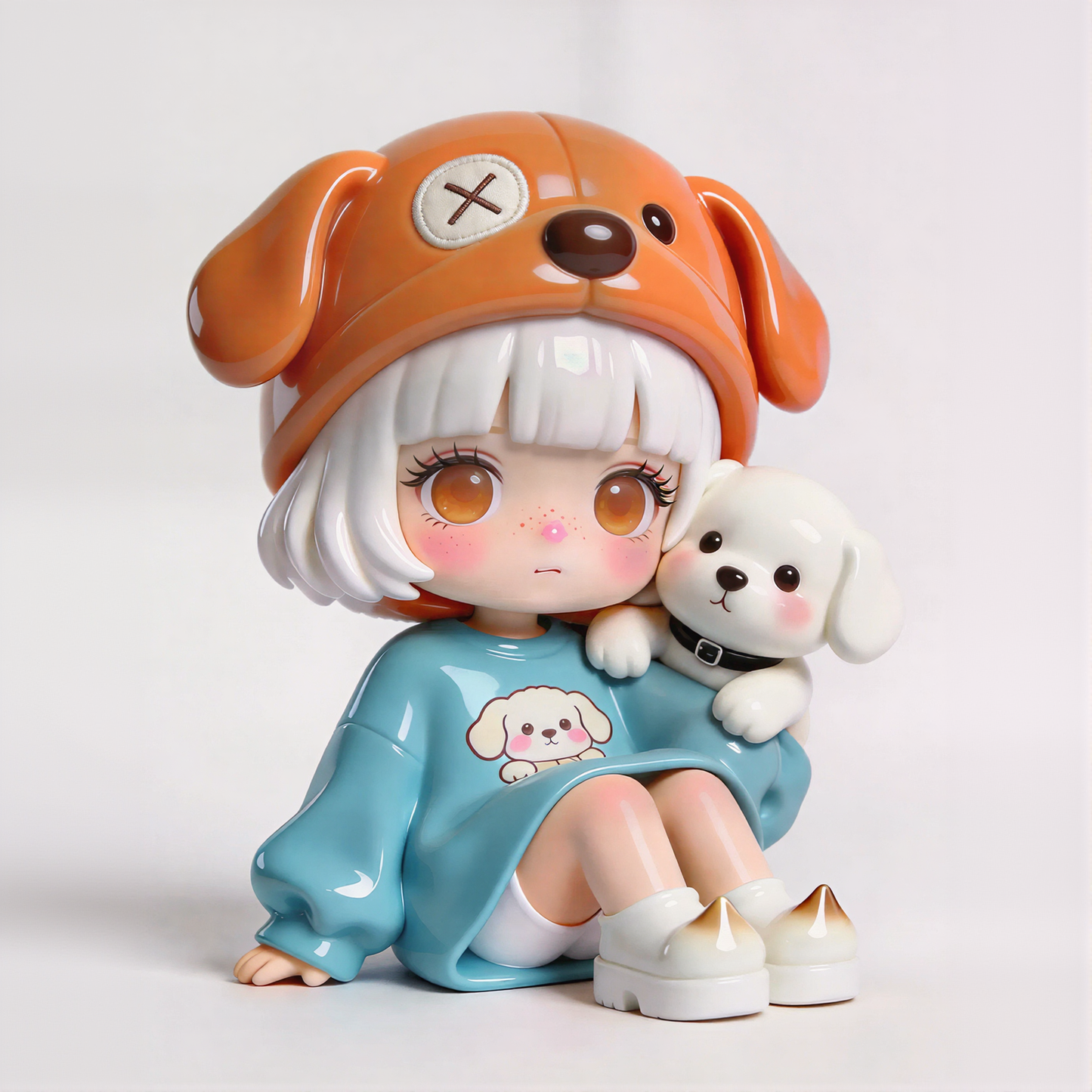 Cute Dog Girl Figurines