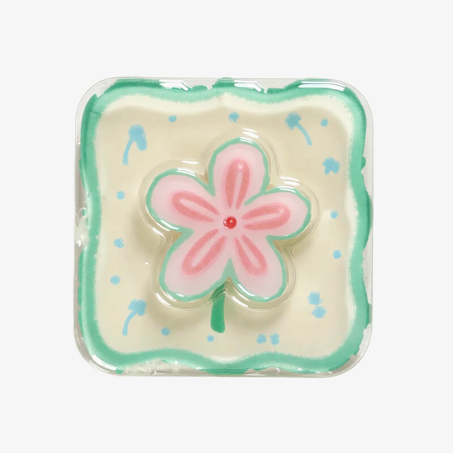 Pink Flower Decor Phone Grip Stand