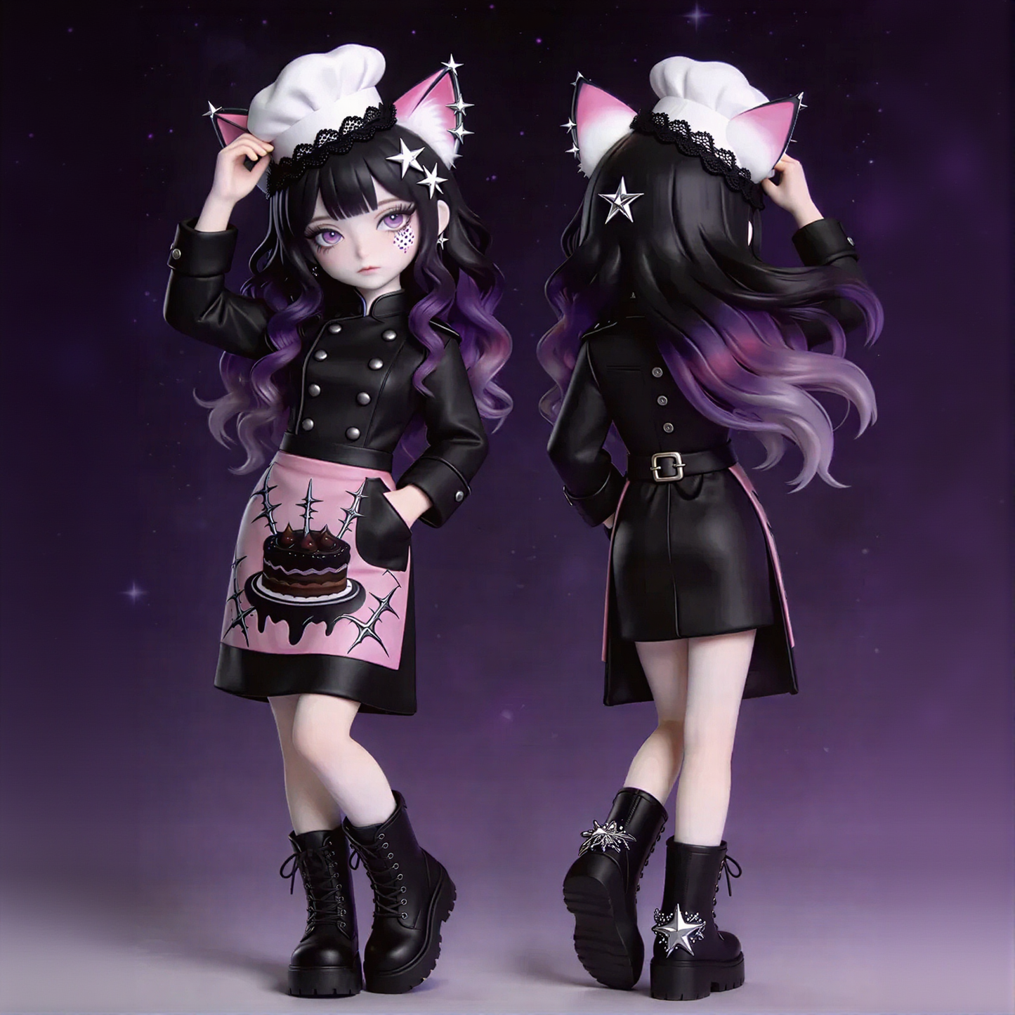 Dark Sweet Cool Chef Figurine
