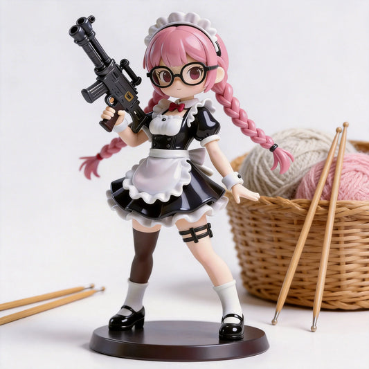 Maid Style Cute Girl Figurine