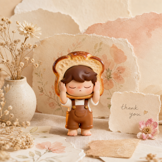 Sunset Ruins Toast‑Head Boy Figurine