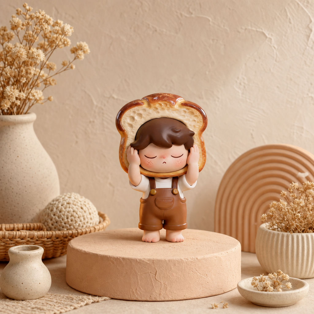Sunset Ruins Toast‑Head Boy Figurine