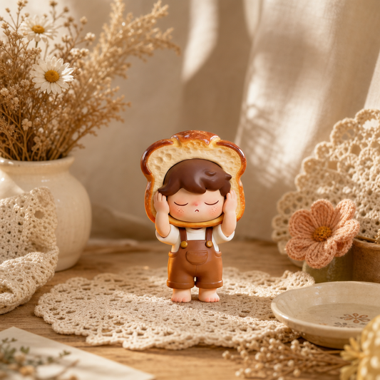 Sunset Ruins Toast‑Head Boy Figurine