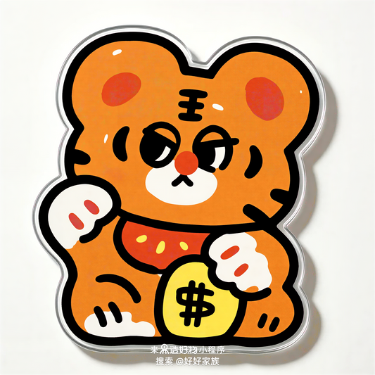 Tiger Fortune Fridge Magnet