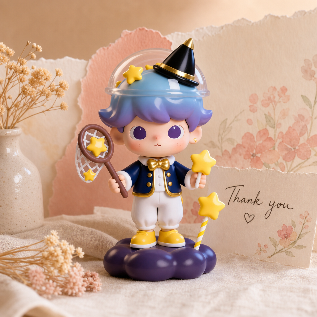 Cozy Magic Wizard Boy Figurine