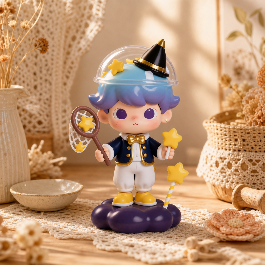 Cozy Magic Wizard Boy Figurine