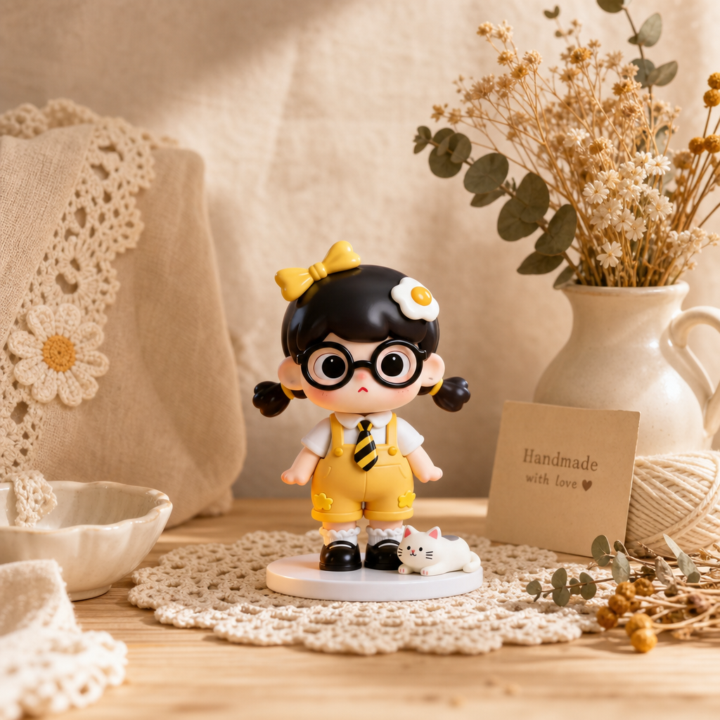 Sunset Ruins Cute Girl Figurine