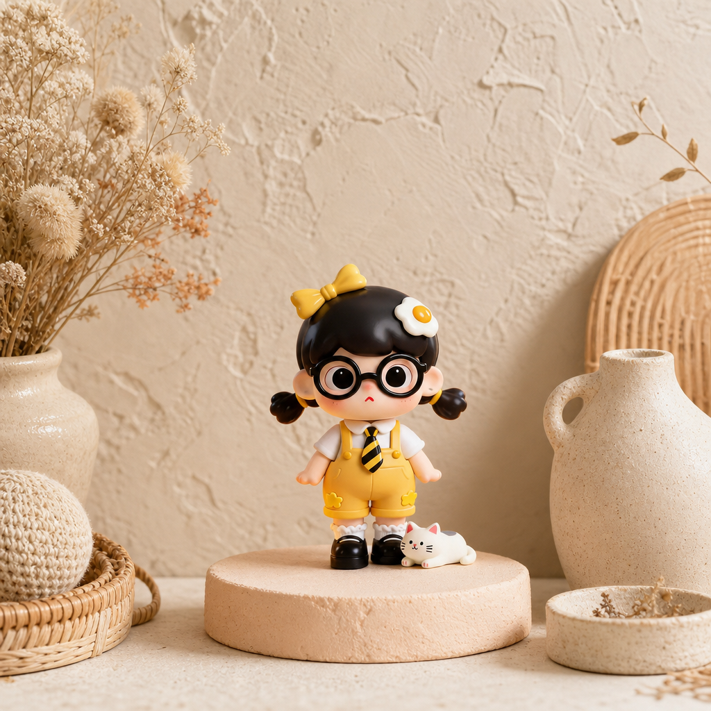 Sunset Ruins Cute Girl Figurine