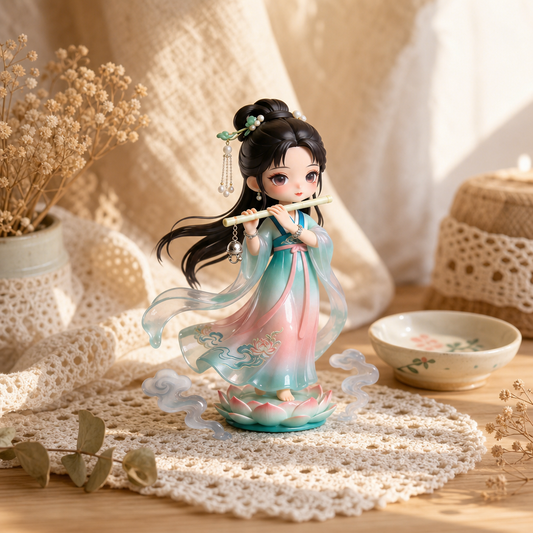 Hanfu Flute Lady Figurine
