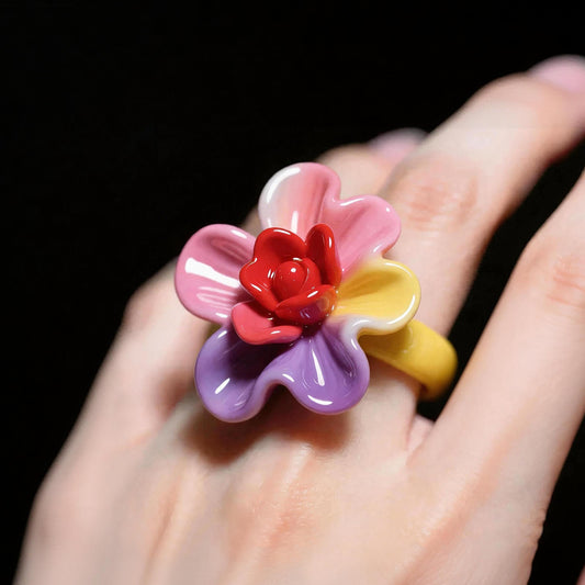 Colorful Flower Ring